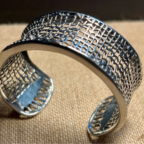 Silpada Sterling Silver Woven Cuff Bracelet - Picture 2 of 15